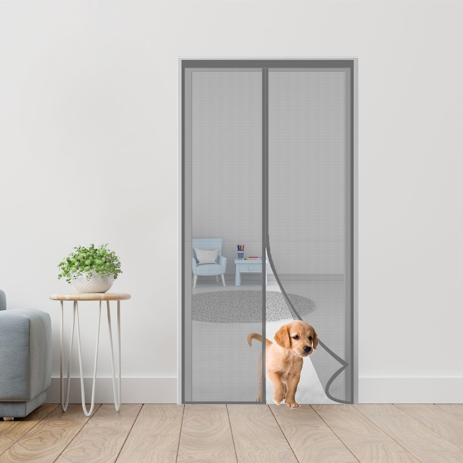 Fiberglass Door Mosquito Net - Grey