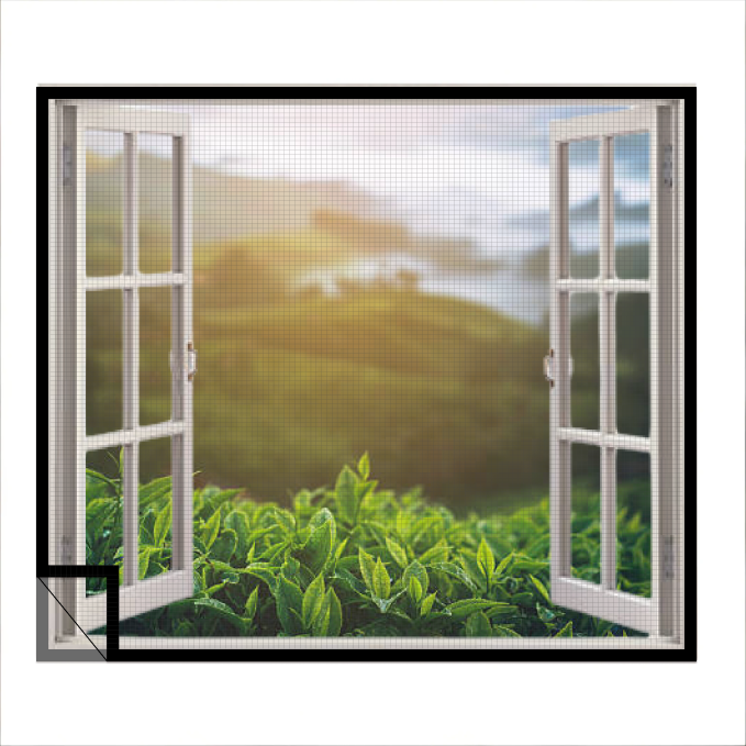 Fiberglass window mosquito net - BLACK - TurtleGrip
