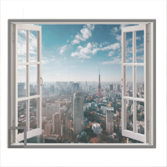Fiberglass window mosquito net - GREY - TurtleGrip