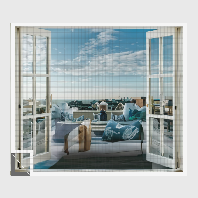 Fiberglass window mosquito net - WHITE - TurtleGrip