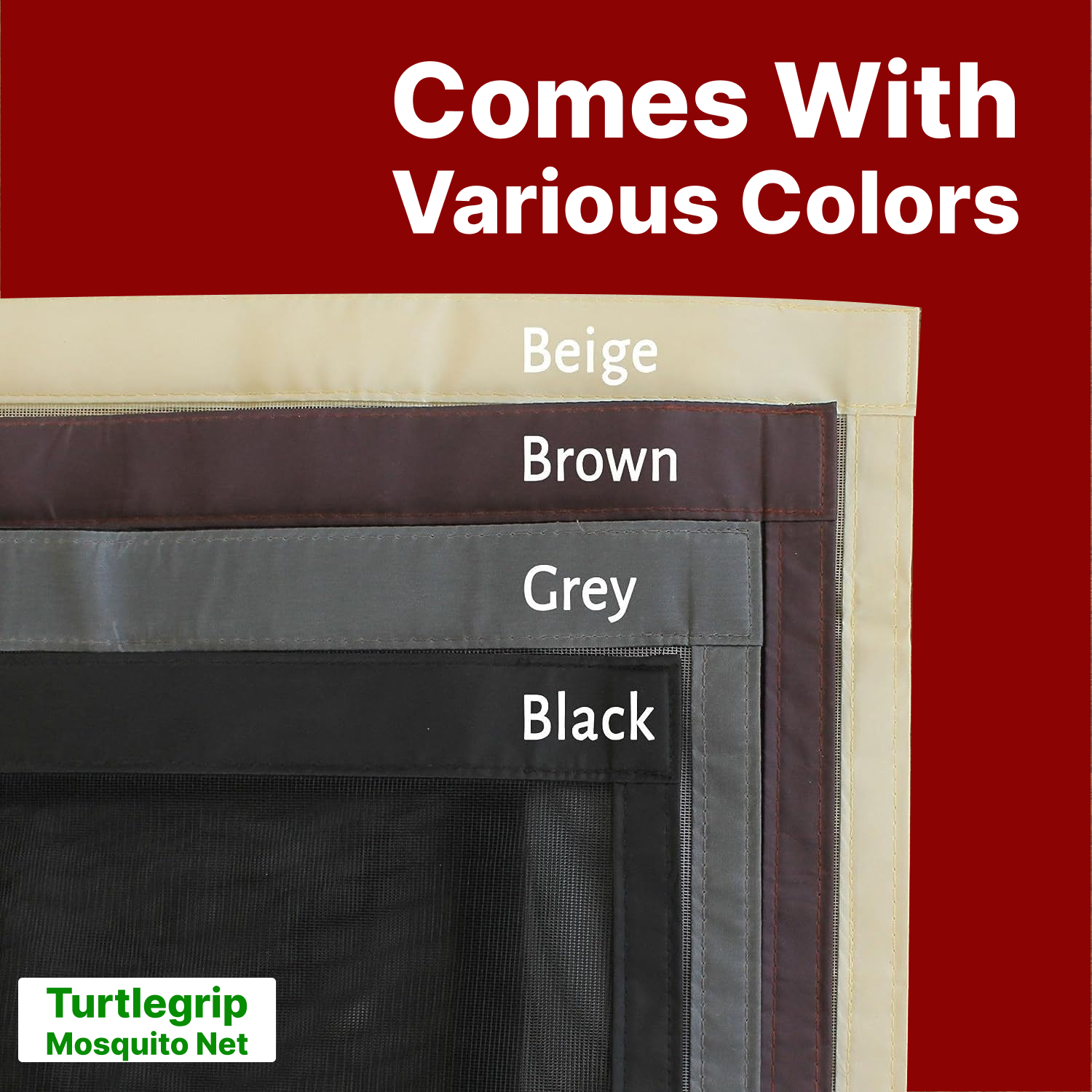 Polyester Magnetic Mosquito Net Curtain for Door - Brown - TurtleGrip