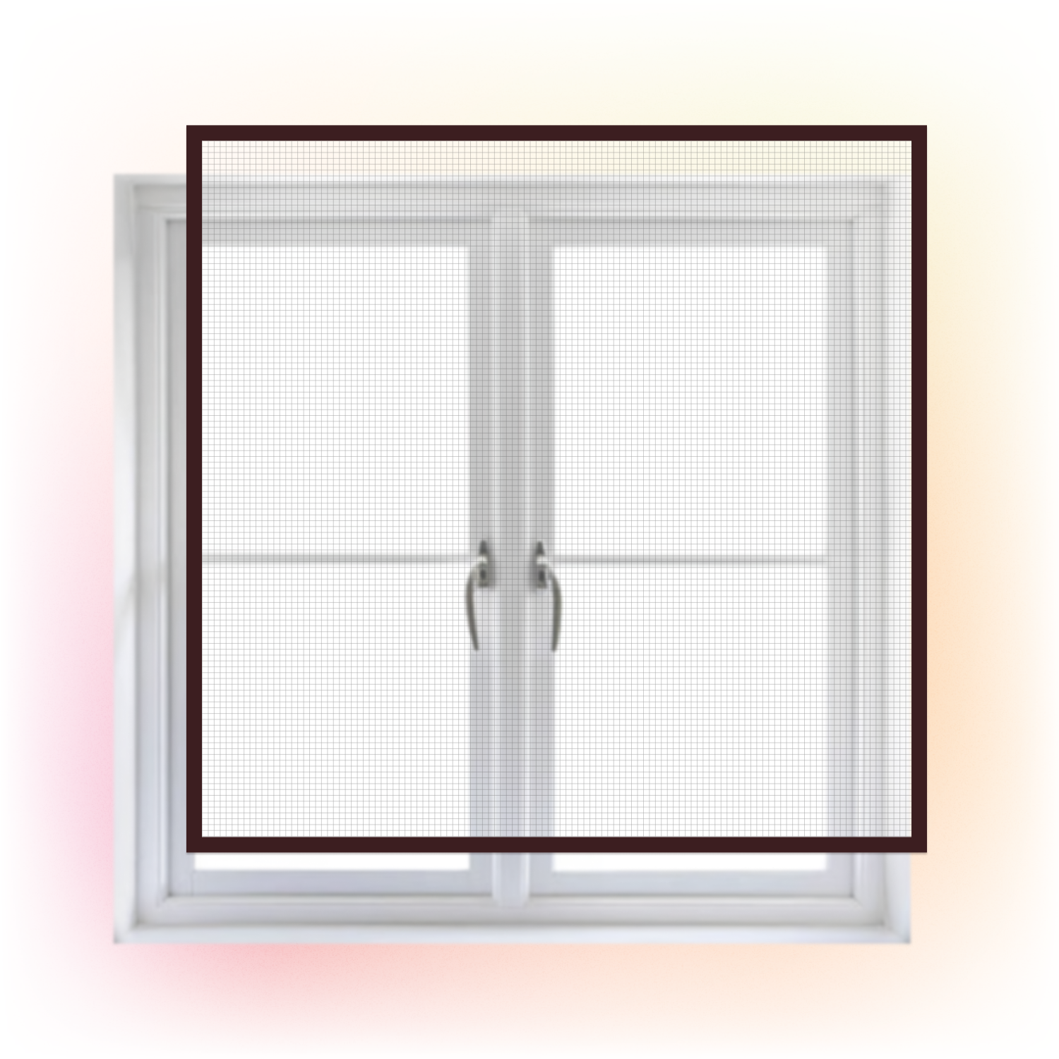 Polyester Window Mosquito Net Stitched and Pre-stitched with Brown ...