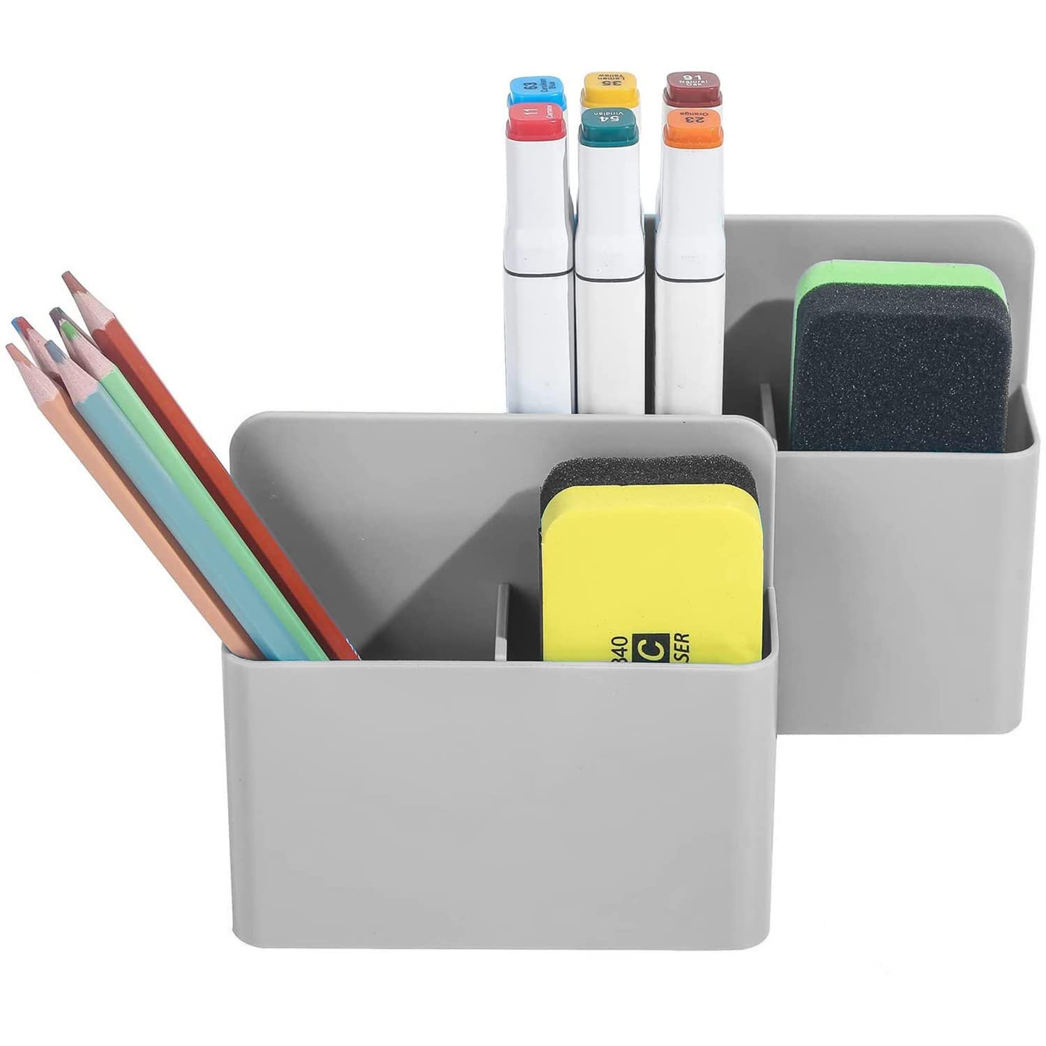 TurtleGrip Pen Holder (Grey, Pack of 2)