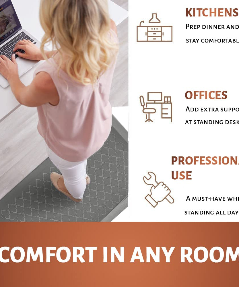 Anti Fatigue Mat -Gray - TurtleGrip