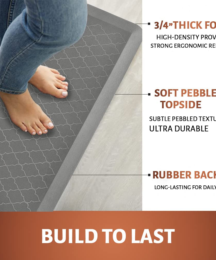 Anti Fatigue Mat -Gray - TurtleGrip