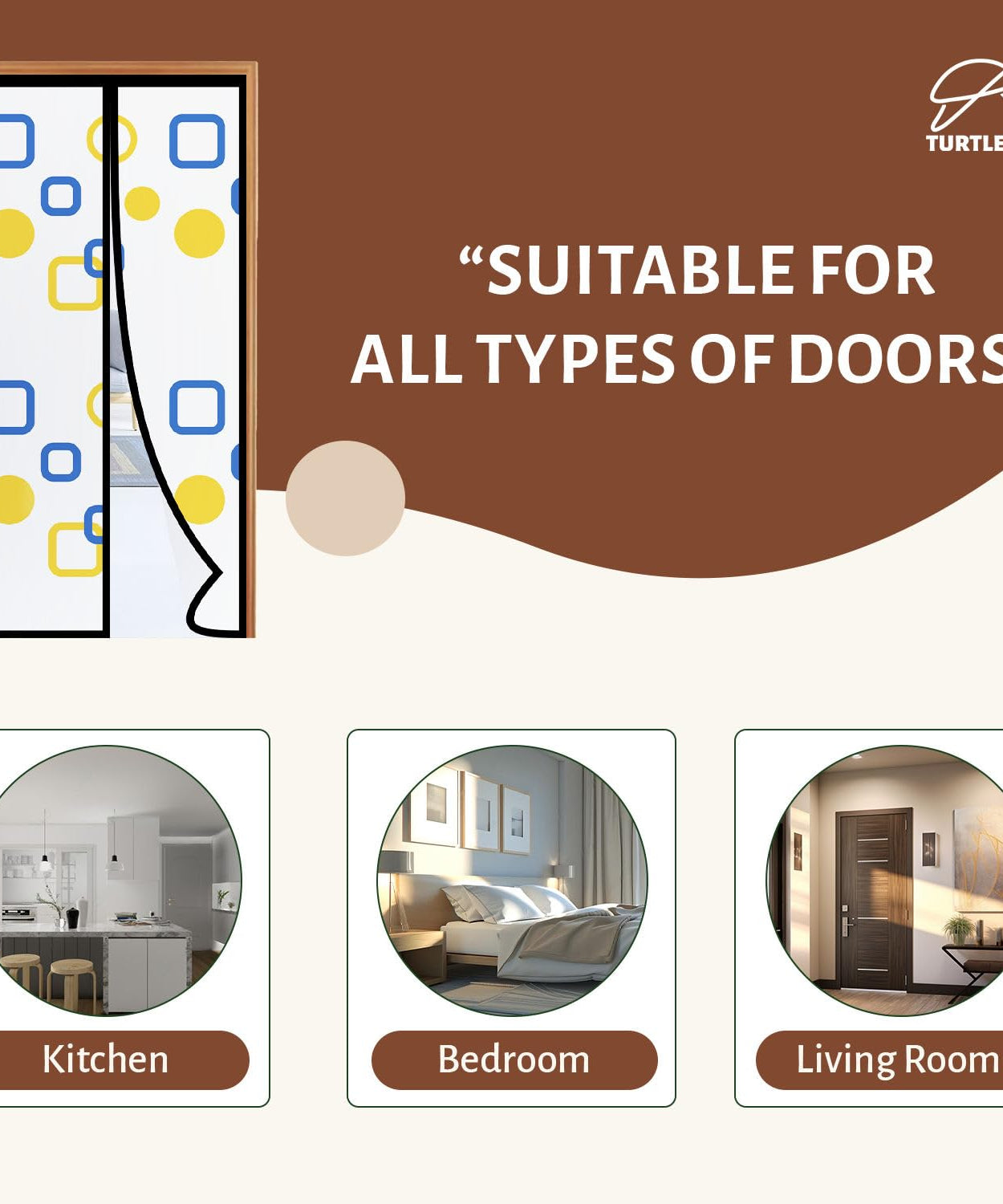 AC Curtain -Magnetic Thermal Screen with Printed Translucent Design