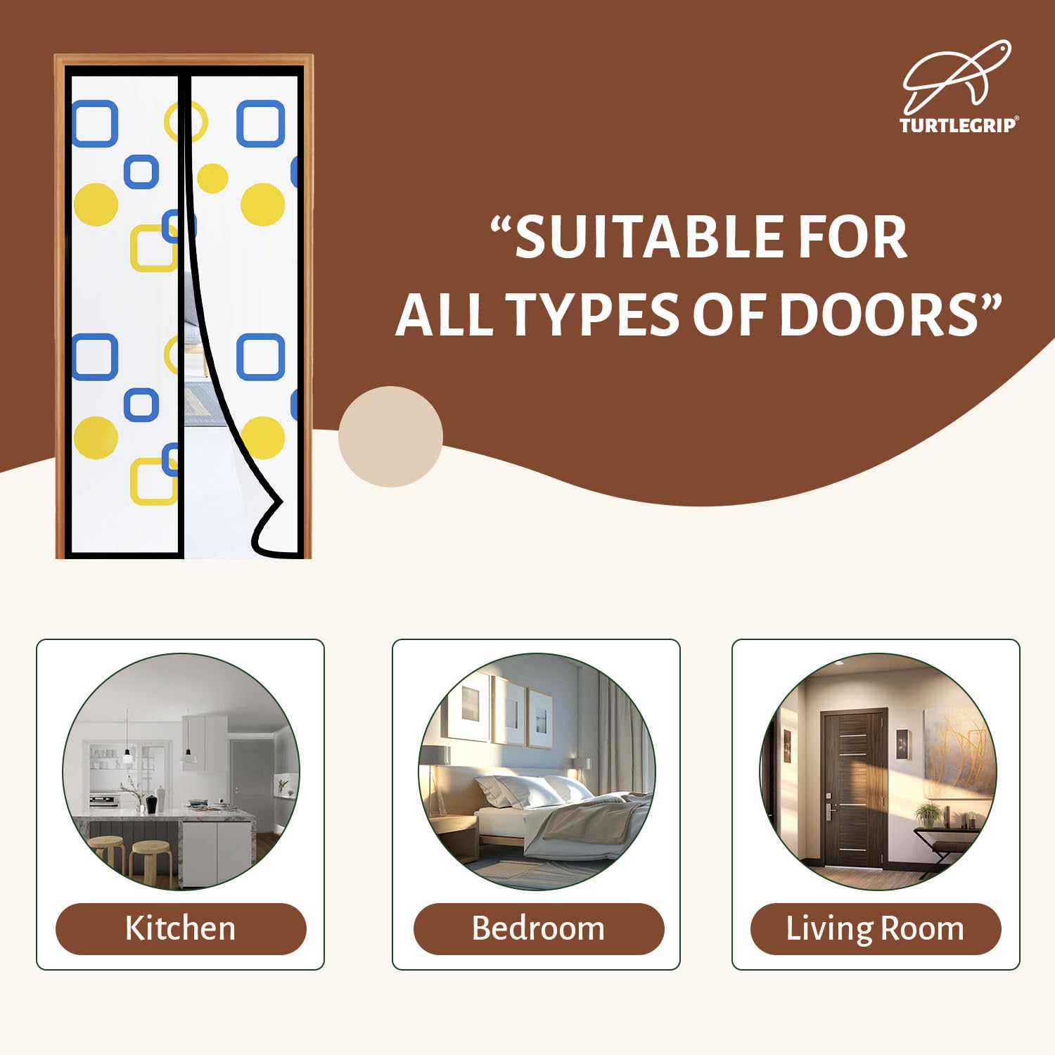 AC Curtain -Magnetic Thermal Screen with Printed Translucent Design