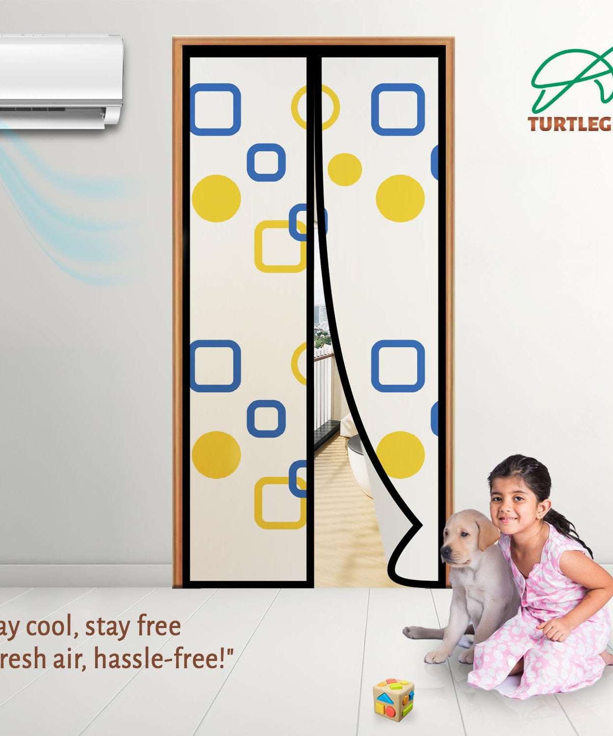 AC Curtain -Magnetic Thermal Screen with Printed Translucent Design