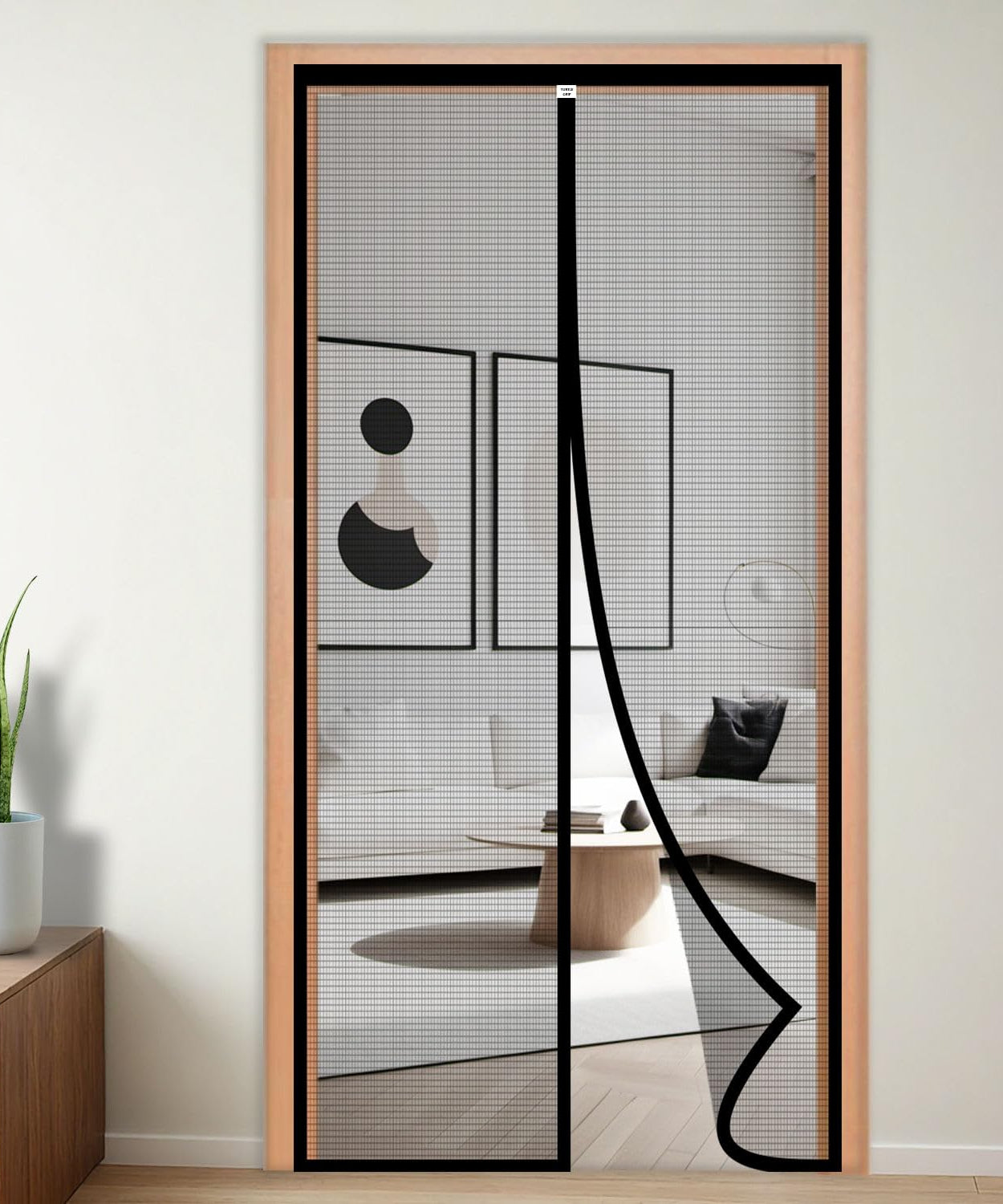 Fiberglass Door Mosquito Net - Black