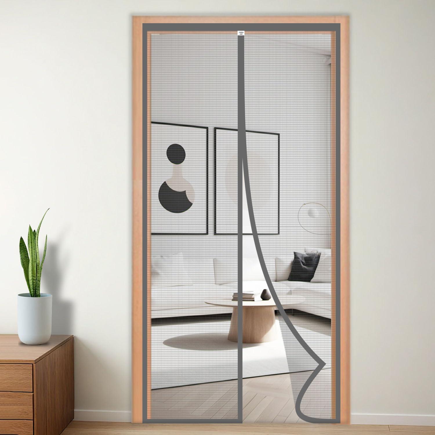 Fiberglass Door Mosquito Net - Grey