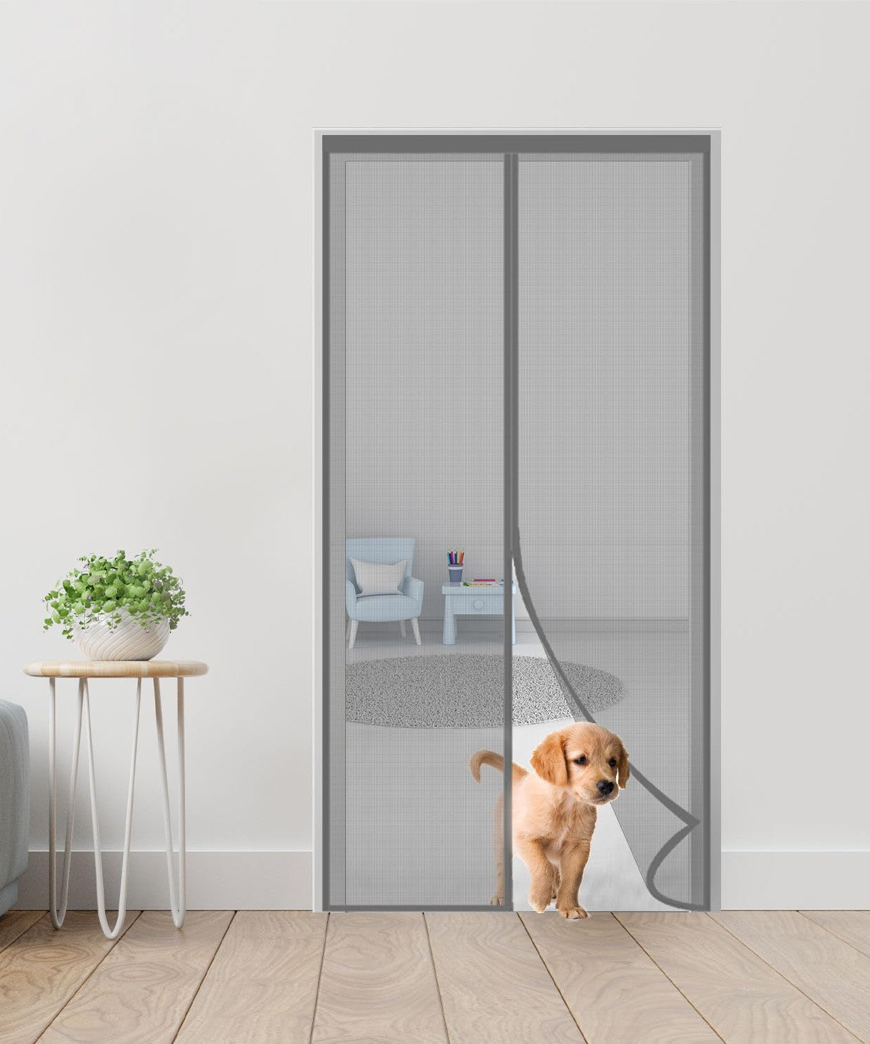 Fiberglass Door Mosquito Net - Grey