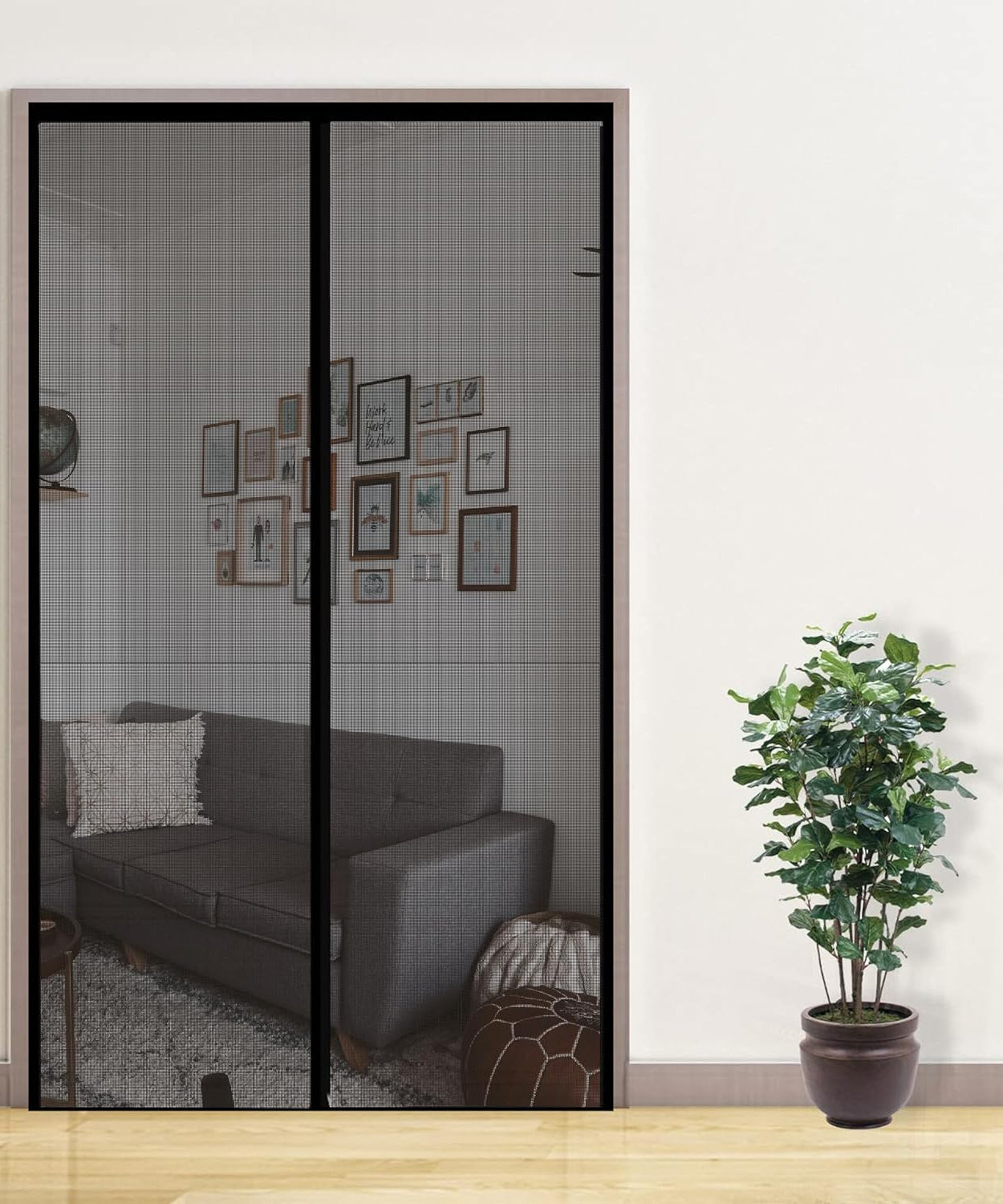 TurtleGrip Polyester Door Mosquito Net Customizable Polyester - Ultra Big Size (Maximum Upto 340cms Width x 250cms Height)