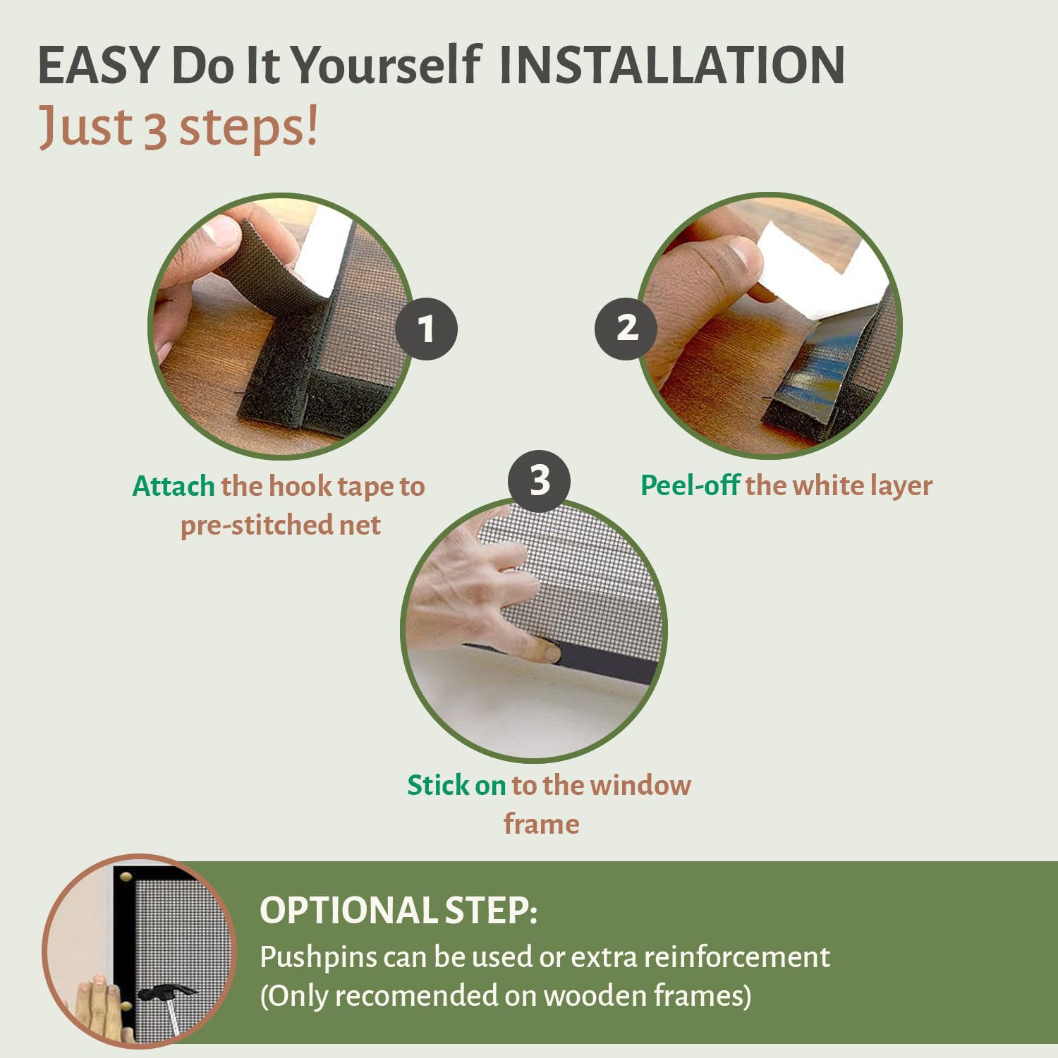 TurtleGrip Fiberglass Pre-Stitched Window Mosquito Net with Zipper- Grey