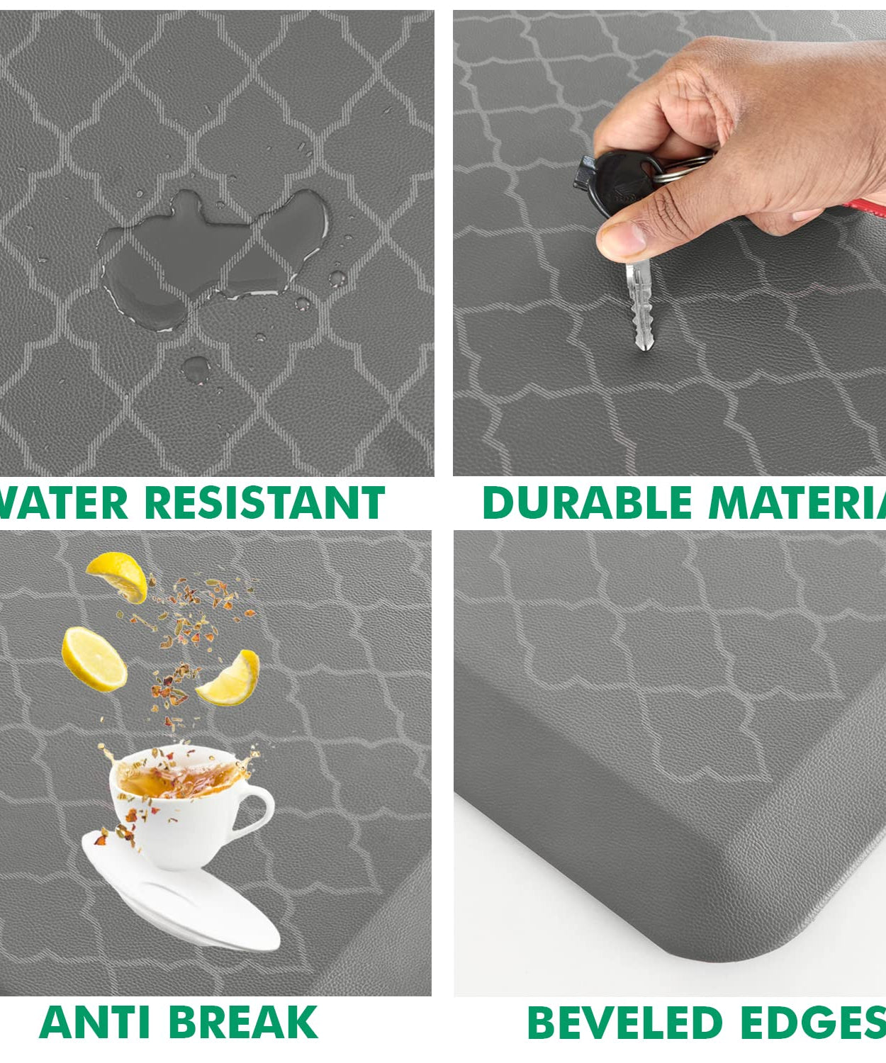 Anti Fatigue Mat -Gray - TurtleGrip