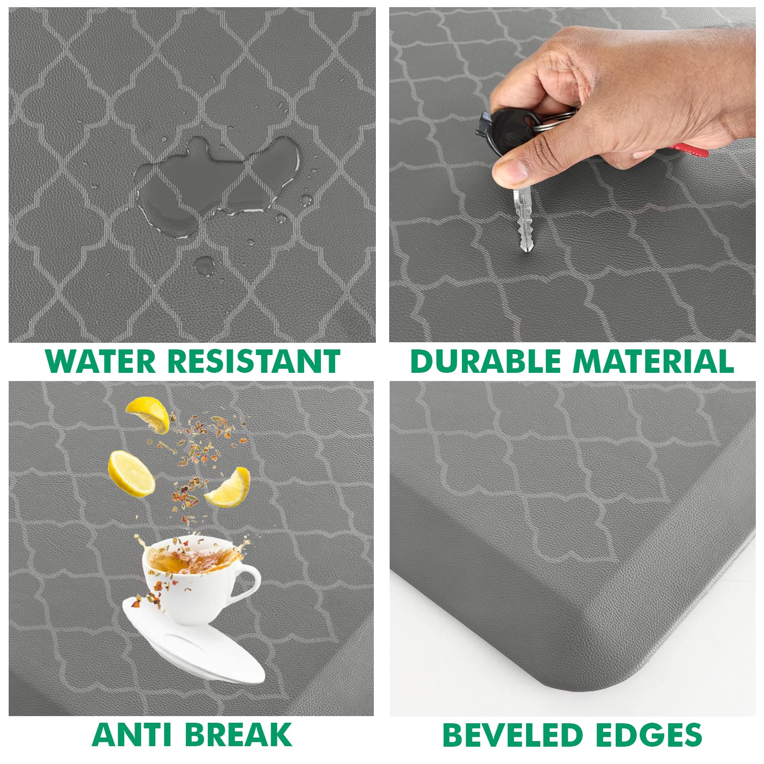 Anti Fatigue Mat -Gray - TurtleGrip