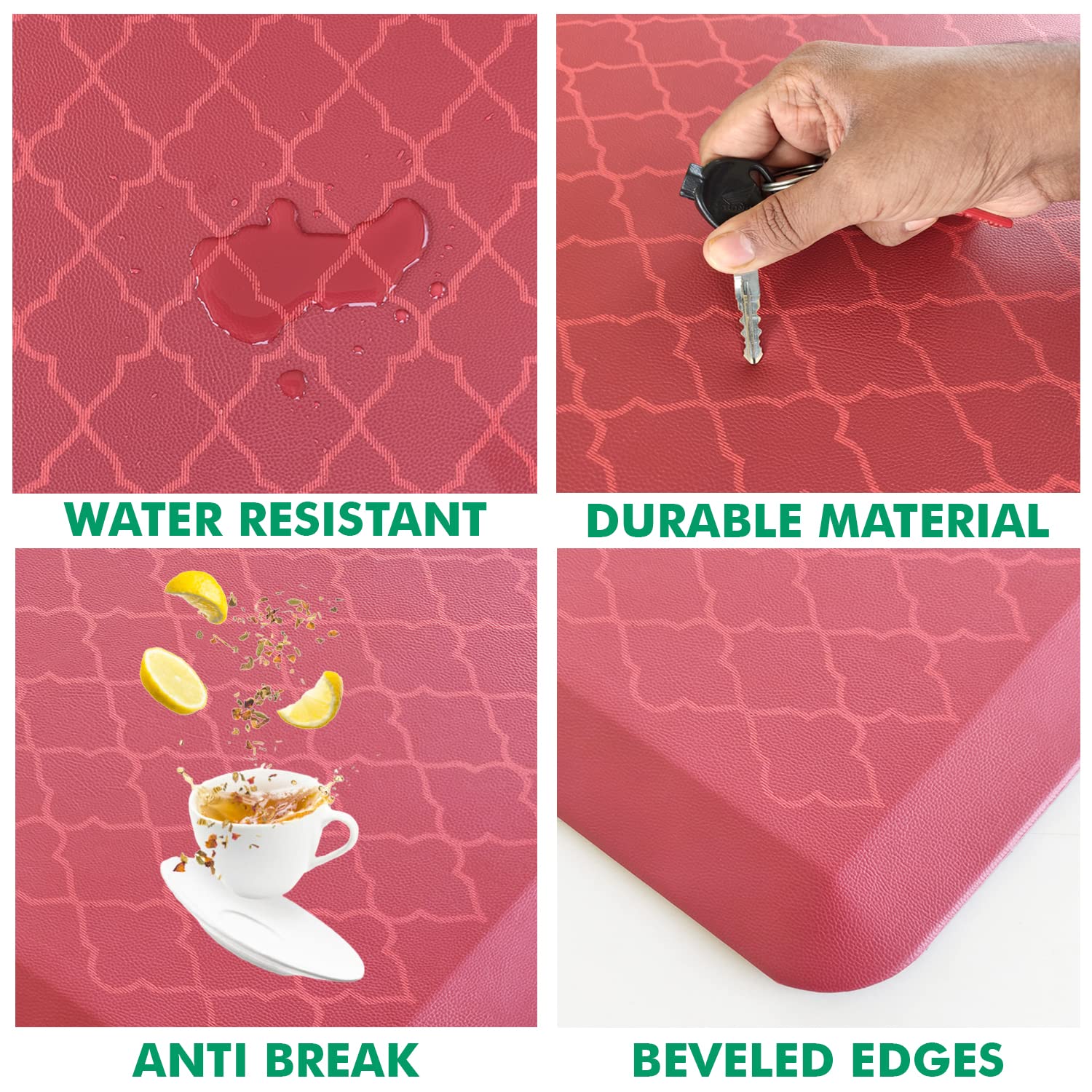 Anti Fatigue Mat -Red - TurtleGrip