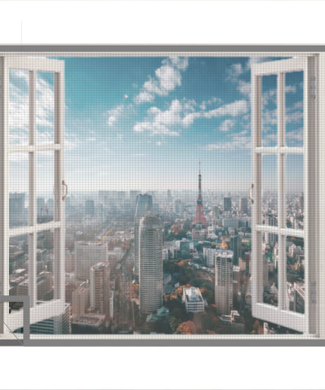 Fiberglass window mosquito net - GREY - TurtleGrip