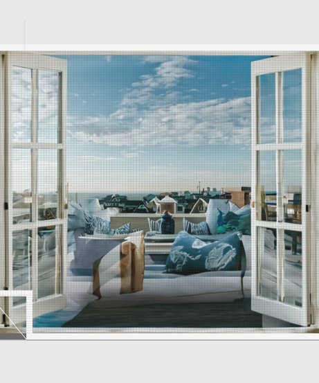 Fiberglass window mosquito net - WHITE - TurtleGrip