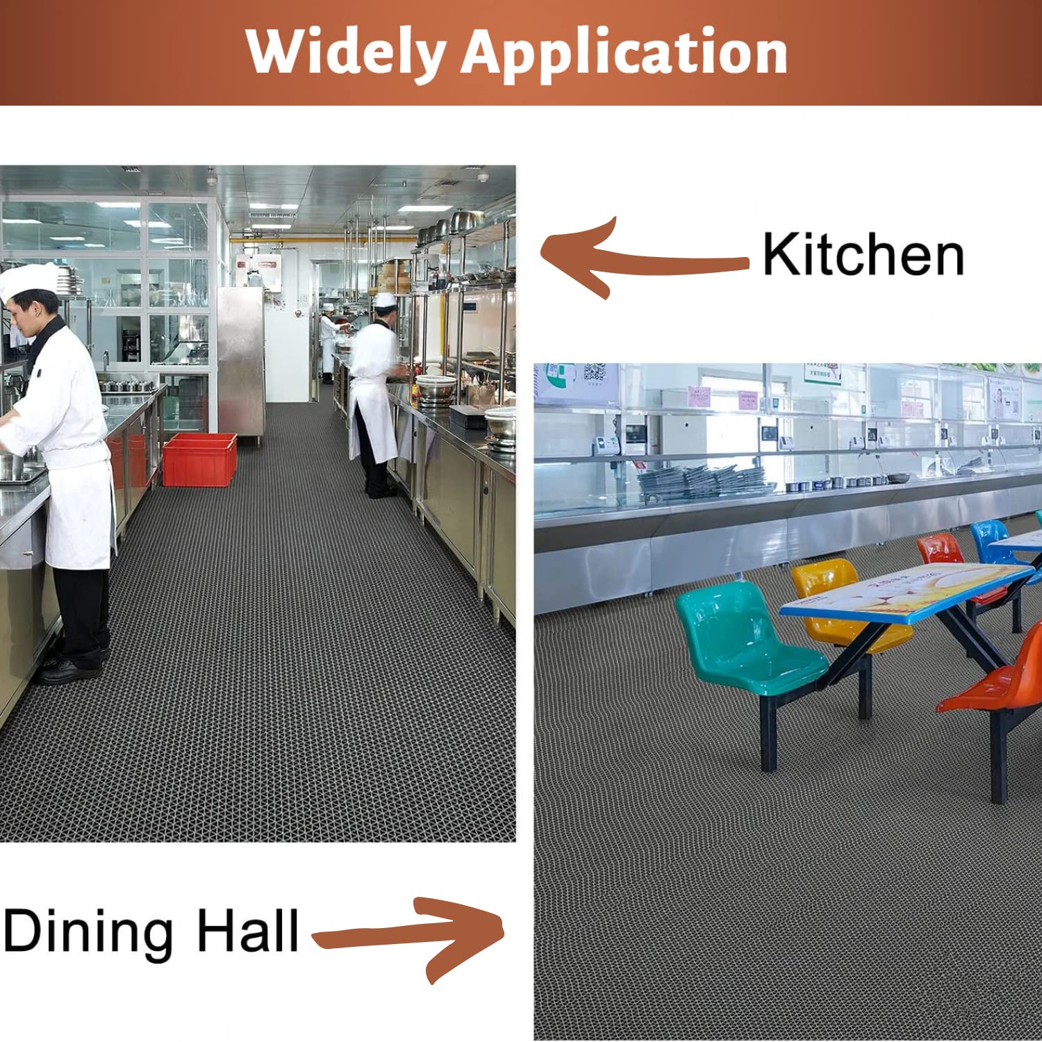 PVC Floor Mat- Door Mat for Kitchen, Swimming Pool and Entryways - TurtleGrip