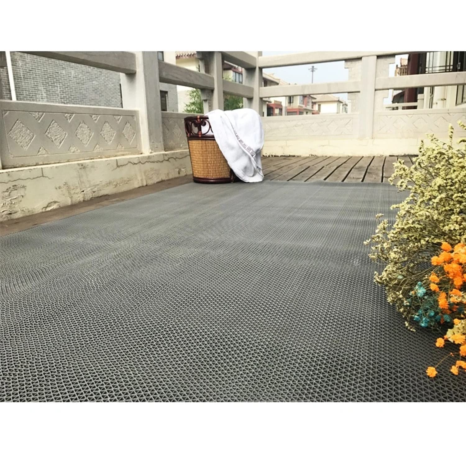 PVC Floor Mat- Door Mat for Kitchen, Swimming Pool and Entryways - TurtleGrip